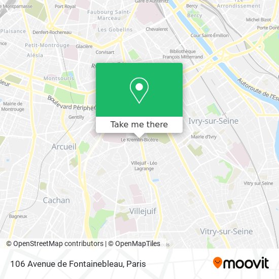 106 Avenue de Fontainebleau map