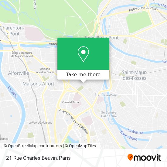 Mapa 21 Rue Charles Beuvin