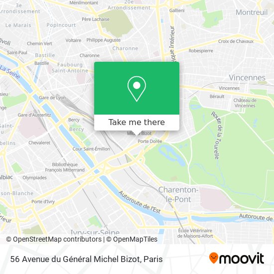 56 Avenue du Général Michel Bizot map