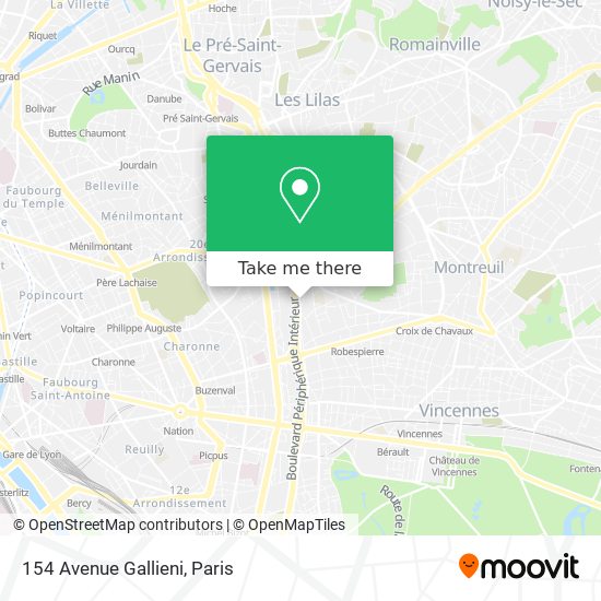 154 Avenue Gallieni map