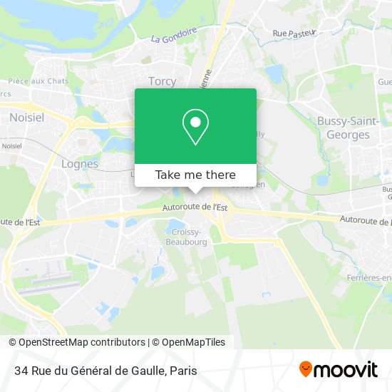 Mapa 34 Rue du Général de Gaulle