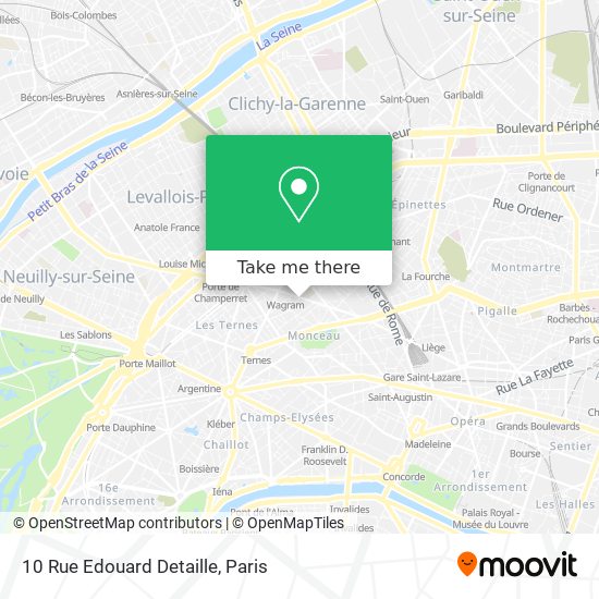 Mapa 10 Rue Edouard Detaille