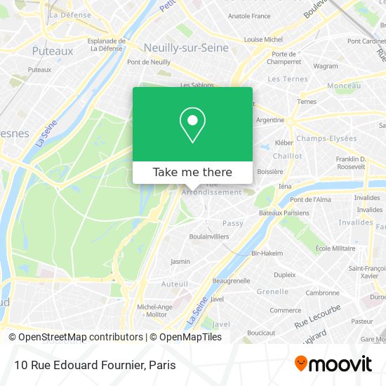 Mapa 10 Rue Edouard Fournier