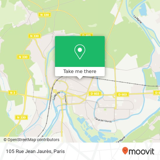 Mapa 105 Rue Jean Jaurès