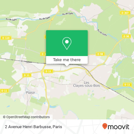 Mapa 2 Avenue Henri Barbusse