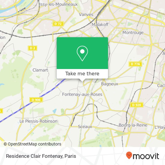 Mapa Residence Clair Fontenay