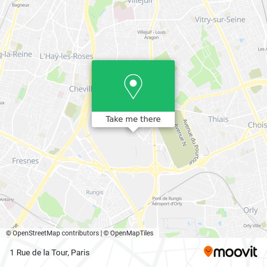 Mapa 1 Rue de la Tour