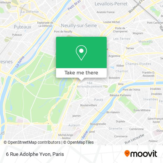 Mapa 6 Rue Adolphe Yvon
