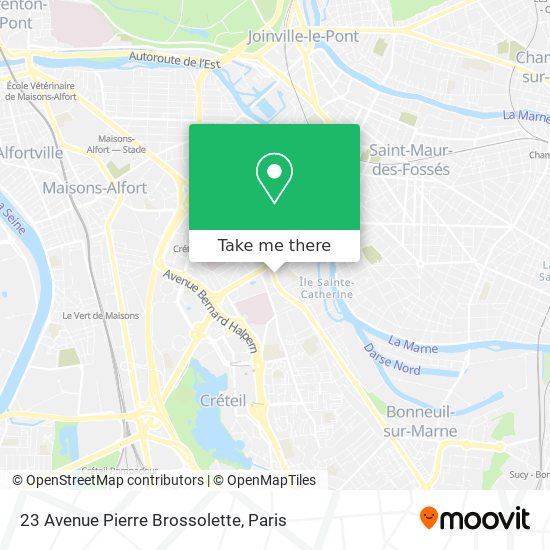 Mapa 23 Avenue Pierre Brossolette
