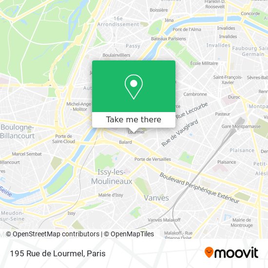 Mapa 195 Rue de Lourmel