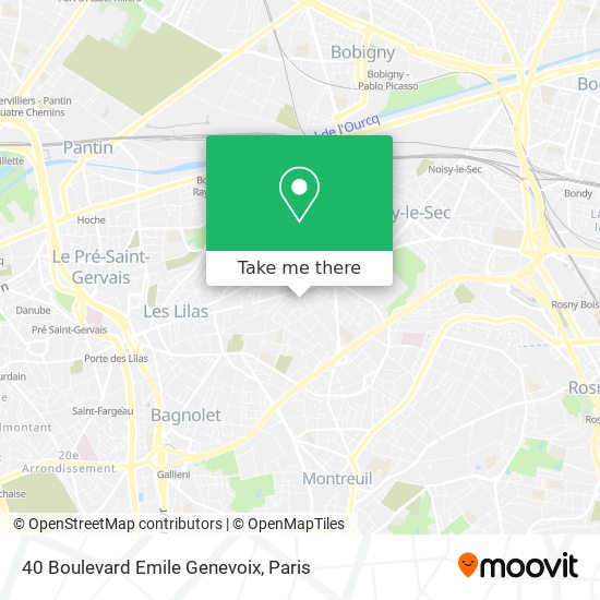 Mapa 40 Boulevard Emile Genevoix