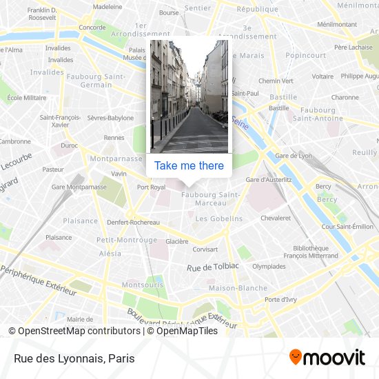 Rue des Lyonnais map