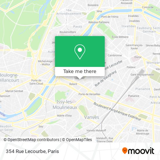 Mapa 354 Rue Lecourbe
