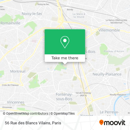 Mapa 56 Rue des Blancs Vilains