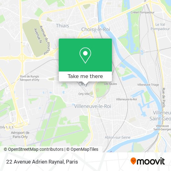 Mapa 22 Avenue Adrien Raynal