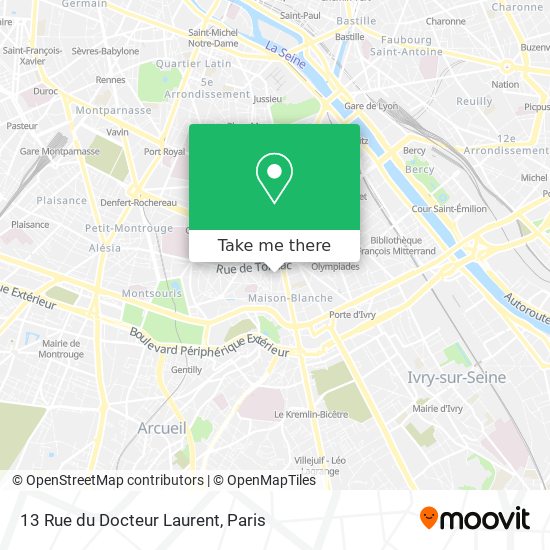 13 Rue du Docteur Laurent map