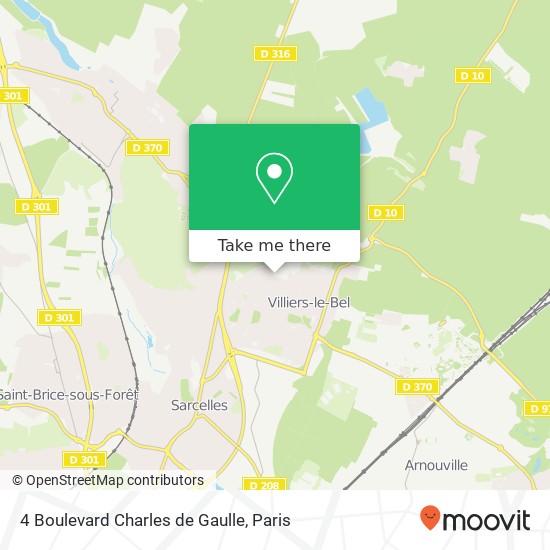 Mapa 4 Boulevard Charles de Gaulle