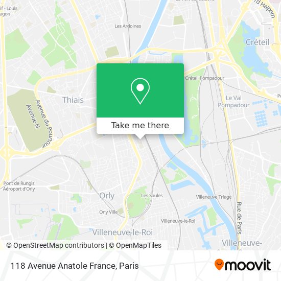 Mapa 118 Avenue Anatole France