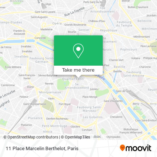 Mapa 11 Place Marcelin Berthelot