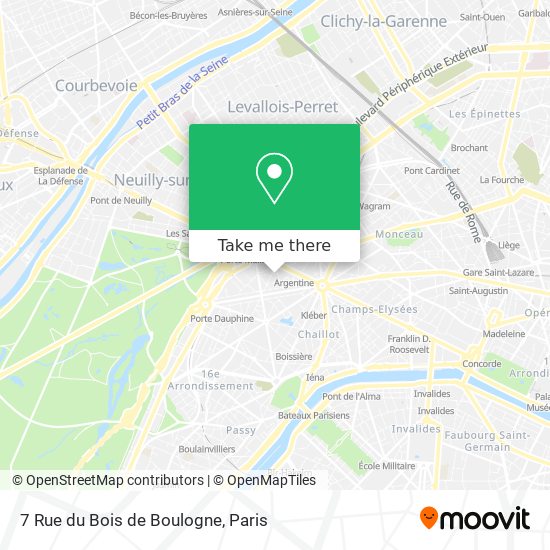 Mapa 7 Rue du Bois de Boulogne