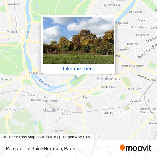 Mapa Parc de l'île Saint-Germain