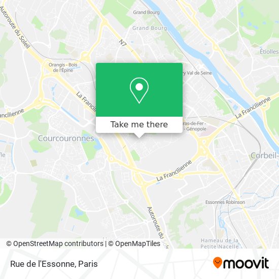 Mapa Rue de l'Essonne