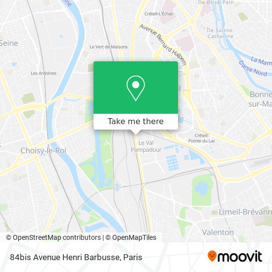 Mapa 84bis Avenue Henri Barbusse