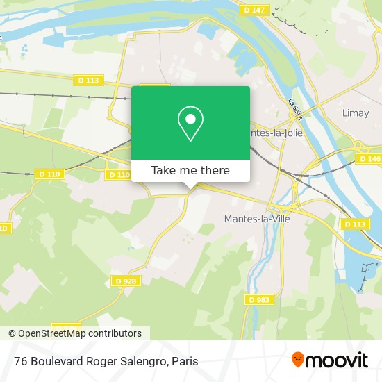 Mapa 76 Boulevard Roger Salengro