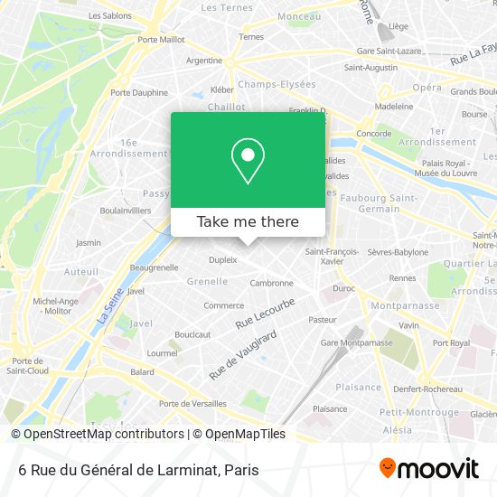 Mapa 6 Rue du Général de Larminat