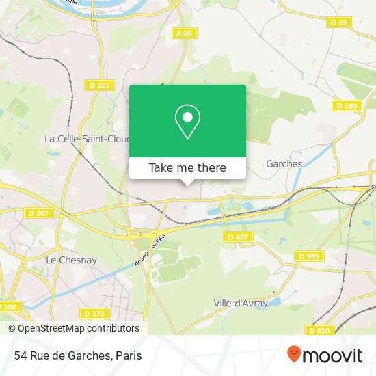 Mapa 54 Rue de Garches