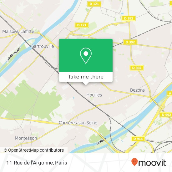 Mapa 11 Rue de l'Argonne