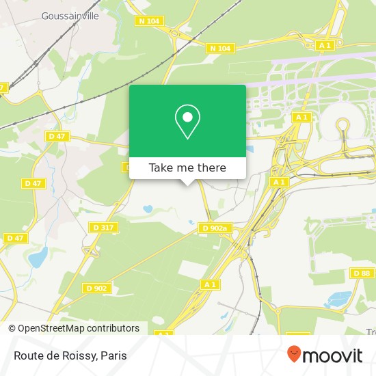 Mapa Route de Roissy