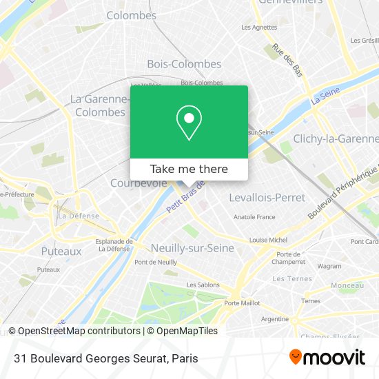 Mapa 31 Boulevard Georges Seurat