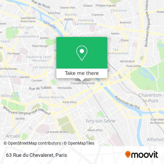 Mapa 63 Rue du Chevaleret