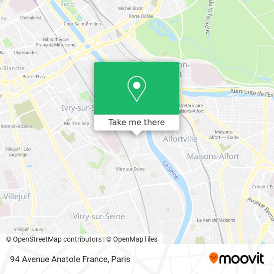 Mapa 94 Avenue Anatole France