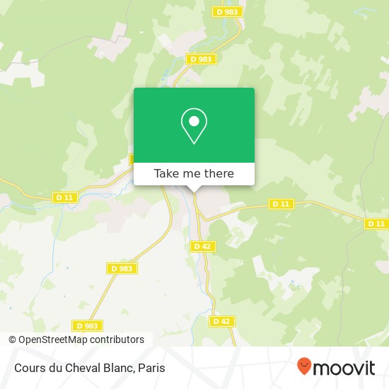 Cours du Cheval Blanc map