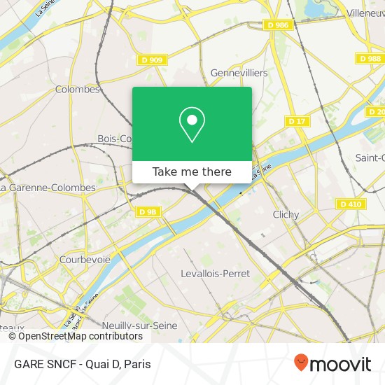 GARE SNCF - Quai D map
