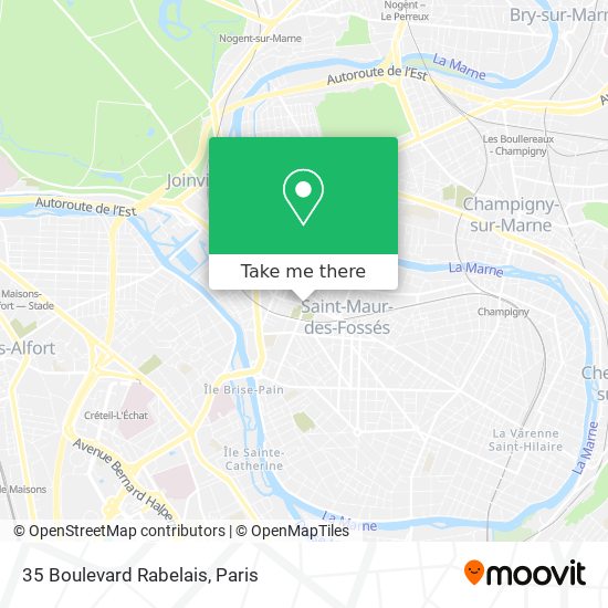 Mapa 35 Boulevard Rabelais