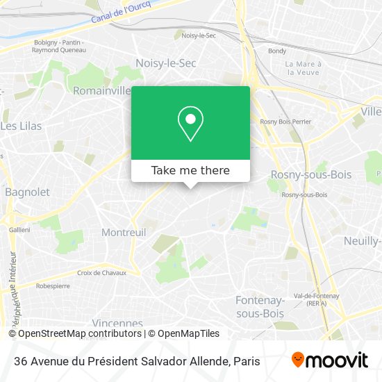 Mapa 36 Avenue du Président Salvador Allende