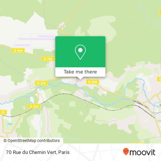 Mapa 70 Rue du Chemin Vert