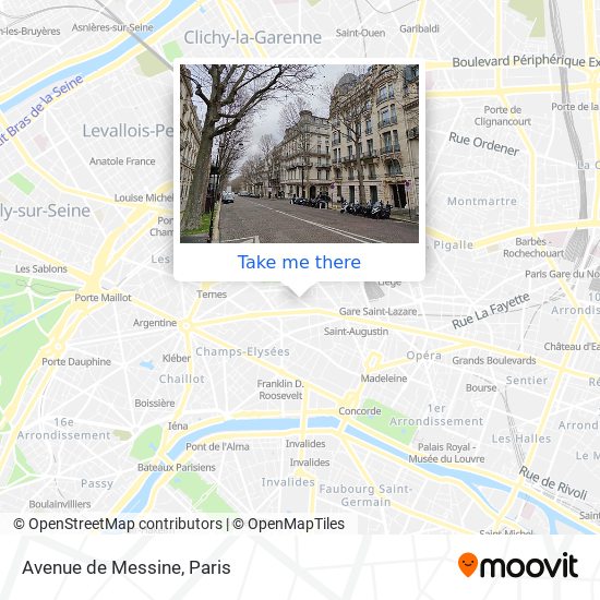 Mapa Avenue de Messine