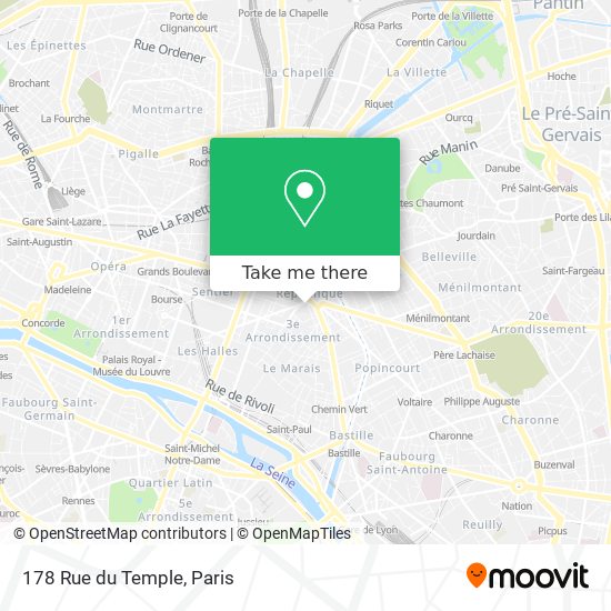 Mapa 178 Rue du Temple