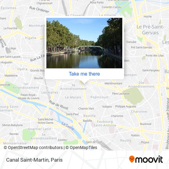 Mapa Canal Saint-Martin