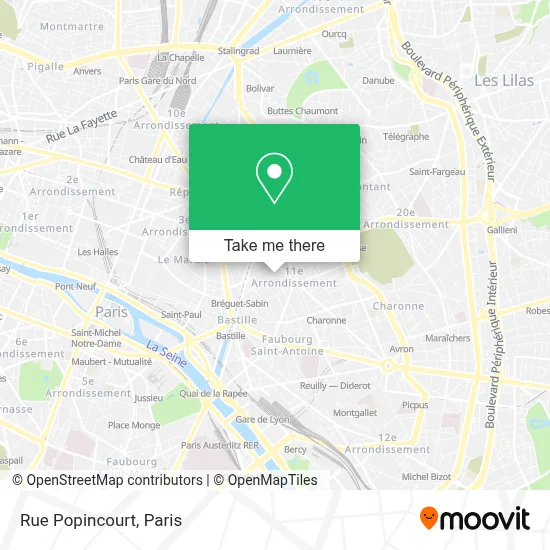 Mapa Rue Popincourt