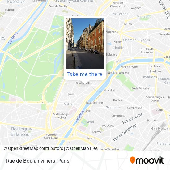 Mapa Rue de Boulainvilliers