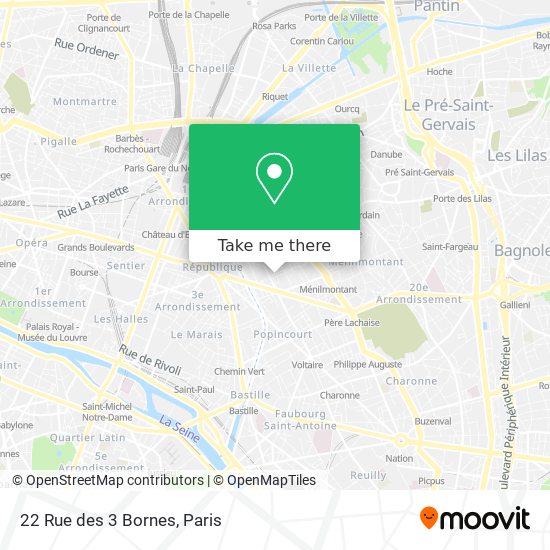 22 Rue des 3 Bornes map