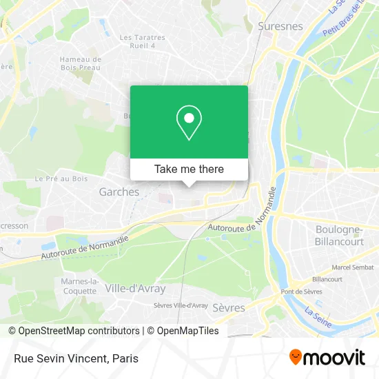 Rue Sevin Vincent map
