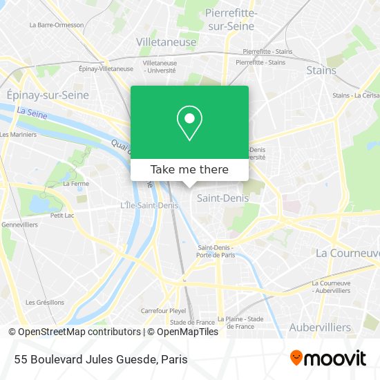 Mapa 55 Boulevard Jules Guesde