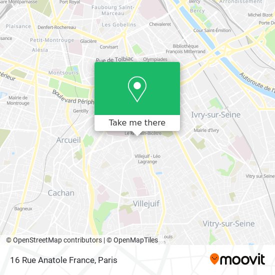 Mapa 16 Rue Anatole France