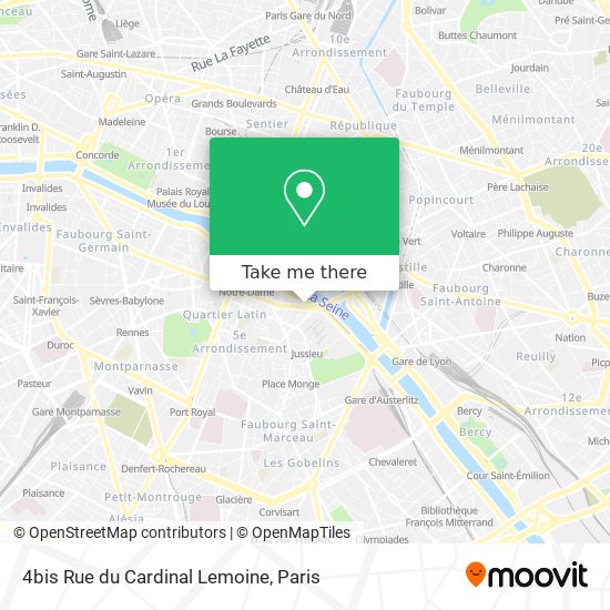 4bis Rue du Cardinal Lemoine map